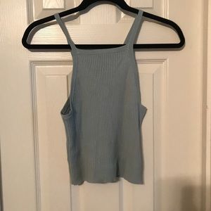Light blue crop top